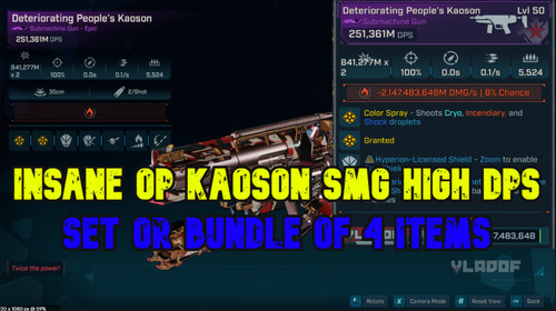 Borderlands kaoson smg - borderlands,